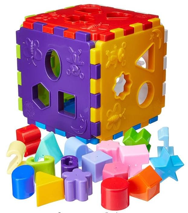 Brinquedo Educativo Cubo Didático com Blocos Merco Toys